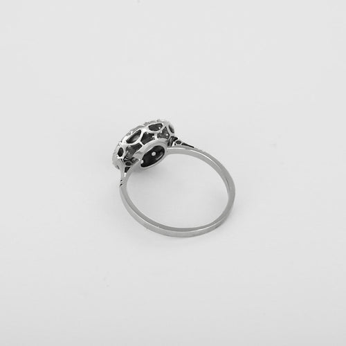 Bague 51 Bague en or blanc 18K et diamants 58 Facettes B260414