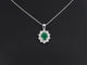Pendentif Pendentif en or blanc 14 ct, diamants et émeraude 58 Facettes 2395