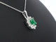 Pendentif Pendentif en or blanc 14 ct, diamants et émeraude 58 Facettes 2395