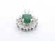 Pendentif Pendentif en or blanc 14 ct, diamants et émeraude 58 Facettes 2395