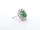 Boucles d'oreilles Boucles d'oreilles en or blanc 14 carats, diamants et émeraudes 58 Facettes 2396