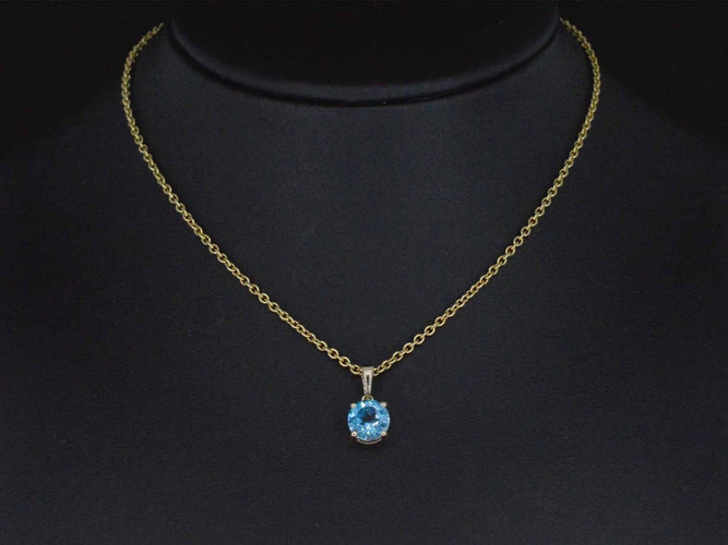 Pendentif Pendentif en or 14 carats avec topaze 58 Facettes 2397