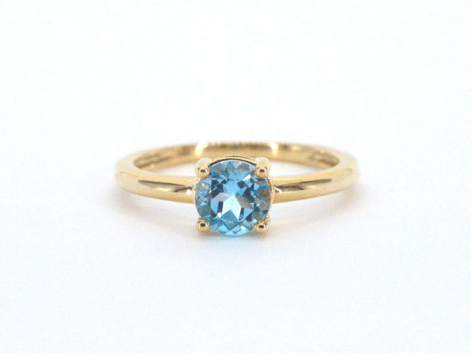 Bague 54 Bague en or 14 carats avec topaze 58 Facettes 2398