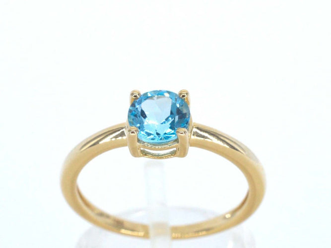 Bague 54 Bague en or 14 carats avec topaze 58 Facettes 2398