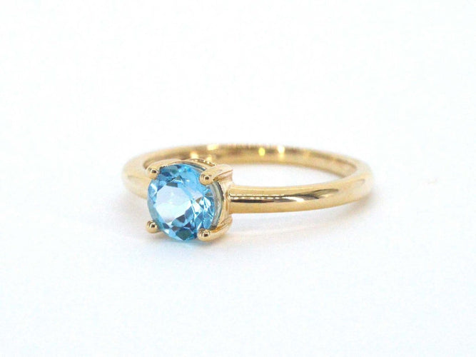 Bague 54 Bague en or 14 carats avec topaze 58 Facettes 2398
