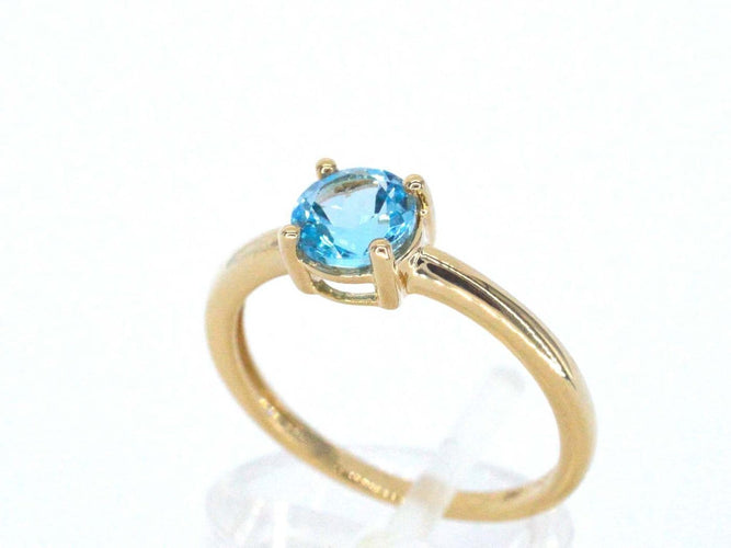 Bague 54 Bague en or 14 carats avec topaze 58 Facettes 2398