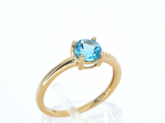 Bague 54 Bague en or 14 carats avec topaze 58 Facettes 2398