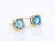 Boucles d'oreilles Boucles d'oreilles en or 14 carats avec topaze 58 Facettes 2399