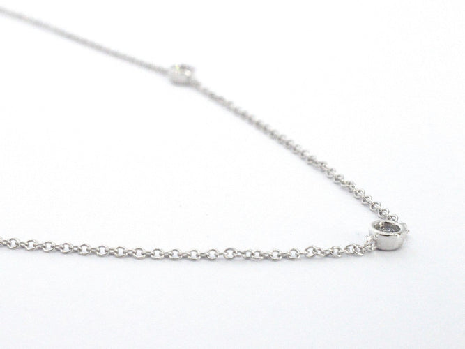 Collier Collier en or blanc 14k avec diamants naturels 58 Facettes 2401