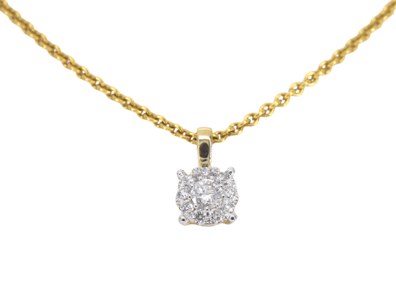 Pendentif Pendentif en or 14 carats avec diamant 58 Facettes 2402