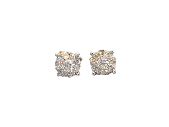 Boucles d'oreilles Boucles d'oreilles en or 14 carats et diamants 58 Facettes 2403