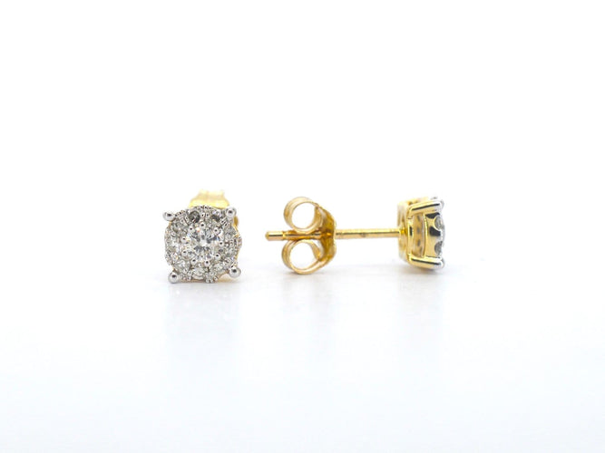 Boucles d'oreilles Boucles d'oreilles en or 14 carats et diamants 58 Facettes 2403