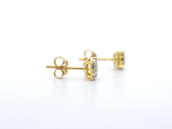 Boucles d'oreilles Boucles d'oreilles en or 14 carats et diamants 58 Facettes 2403