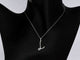 Pendentif Pendentif lettre L en or 14k avec diamants naturels 58 Facettes 2408