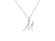 Pendentif lettre M en or 14k et diamants naturels