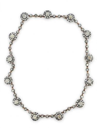Collier Collier rivière diamants taille ancienne 58 Facettes 555/26 A