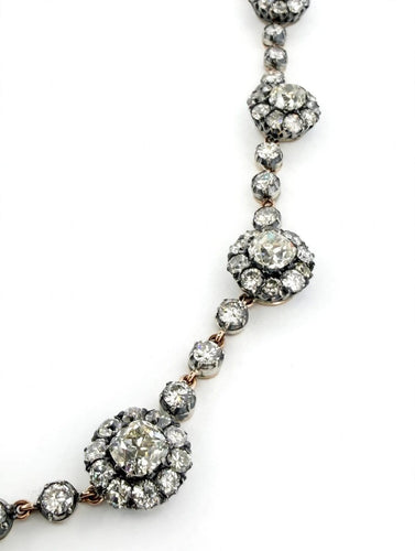 Collier Collier rivière diamants taille ancienne 58 Facettes 555/26 A