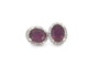 Boucles d'oreilles Boucles d'oreilles halo en or blanc, diamants et rubis 58 Facettes 2414
