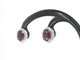 Boucles d'oreilles Boucles d'oreilles halo en or blanc, diamants et rubis 58 Facettes 2414