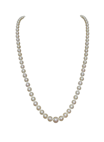 Collier Collier de 77 perles de culture, fermoir or gris et diamants 58 Facettes 884