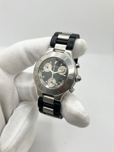 Montre Cartier 21 Chronoscaph - Montre en acier 38 mm 58 Facettes 2283