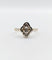 Bague 51 Bague Art déco en or 18k à fleur ciselée 58 Facettes A07880