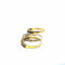Bague 54 Ensemble de bagues empilables en or jaune 750, rubis, émeraudes et diamants 58 Facettes 50535