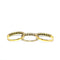 Bague 54 Ensemble de bagues empilables en or jaune 750, rubis, émeraudes et diamants 58 Facettes 50535