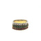 Bague 54 Ensemble de bagues empilables en or jaune 750, rubis, émeraudes et diamants 58 Facettes 50535