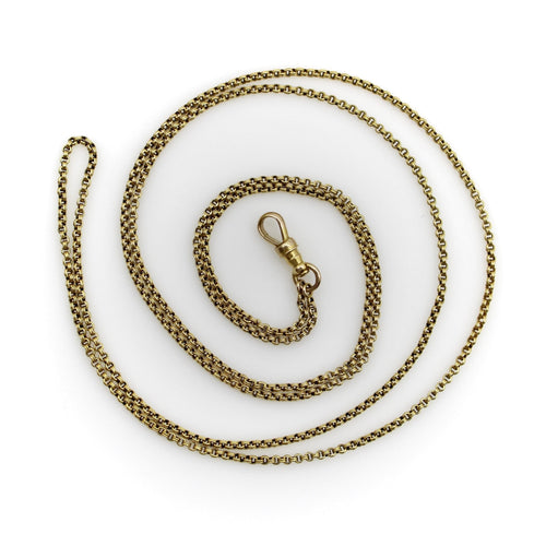Collier Époque victorienne - Chaîne en or 14k à maillons câble 58 Facettes 11227