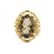 Bague Bague - Quartz fumé ovale en or jaune 18 ct 58 Facettes 34882