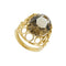 Bague Bague - Quartz fumé ovale en or jaune 18 ct 58 Facettes 34882