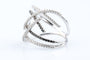 Bague 54 Bague joaillière en or blanc 18K, diamants blancs et noirs 58 Facettes BG31300464-107