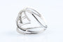 Bague 54 Bague joaillière en or blanc 18K, diamants blancs et noirs 58 Facettes BG31300464-107