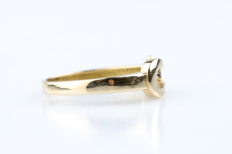 Bague 57 Bague en or jaune 18K et diamants noirs 0,03 ct 58 Facettes BG203741-107
