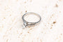 Bague 50 Solitaire en or blanc 18K avec diamant 0,30 ct 58 Facettes BG625203-107