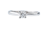 Bague solitaire en or blanc 18K et diamant 0,25 ct