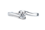 Bague solitaire en or blanc 18k et diamant 0,25 ct