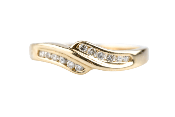 Bague en or jaune 18K et diamants 0,26 ct