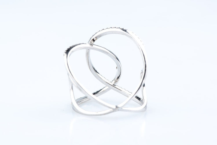 Bague 54 Bague joaillière entrelacée en or blanc 18k et diamants 58 Facettes BG31300431-107