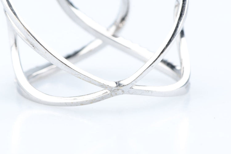 Bague 54 Bague joaillière entrelacée en or blanc 18k et diamants 58 Facettes BG31300431-107