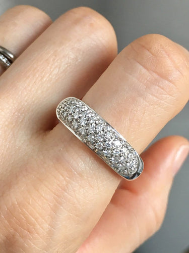 Bague 56 Damiani - Bague en or blanc 18K et diamants 58 Facettes 297