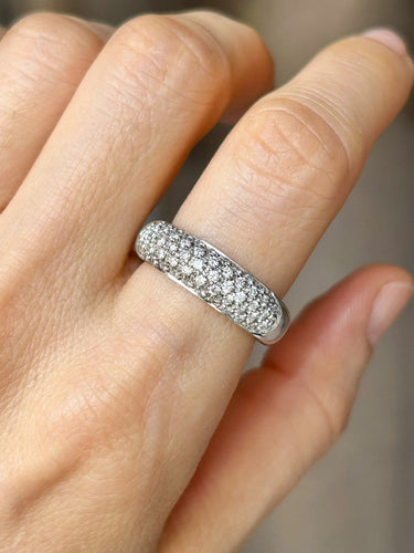 Bague 56 Damiani - Bague en or blanc 18K et diamants 58 Facettes 297
