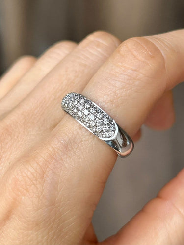 Bague 56 Damiani - Bague en or blanc 18K et diamants 58 Facettes 297