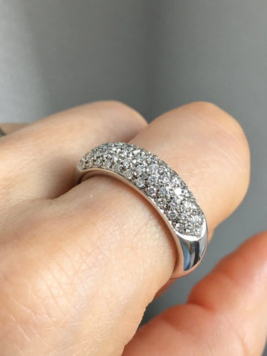 Bague 56 Damiani - Bague en or blanc 18K et diamants 58 Facettes 297