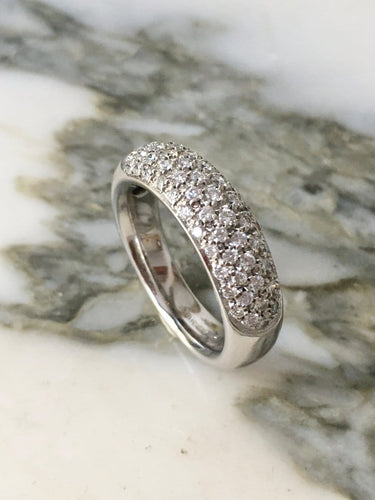 Bague 56 Damiani - Bague en or blanc 18K et diamants 58 Facettes 297