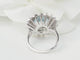 Bague 52.5 Bague entourage vintage aigue-marine, diamants, or blanc et platine 58 Facettes