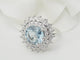 Bague 52.5 Bague entourage vintage aigue-marine, diamants, or blanc et platine 58 Facettes