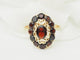 Bague 56 Bague vintage en or jaune 18 carats et grenats 58 Facettes 33647