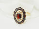 Bague 56 Bague vintage en or jaune 18 carats et grenats 58 Facettes 33647